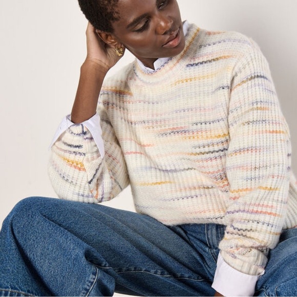 Michael Stars Chunky Knit Space Dye striped sweater size XS/S - Picture 1 of 11